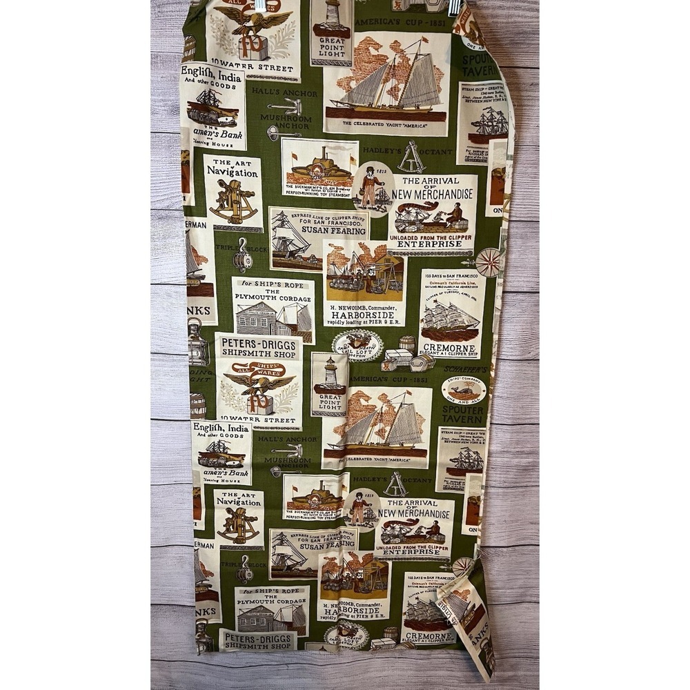 Vintage 1950's-1970's Waverly New England Maritime Nautical Fabric